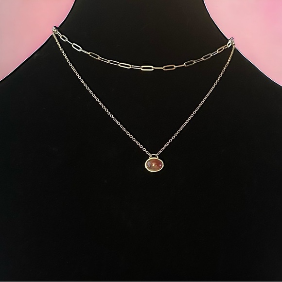 Jewelry - Layered double chain pendant necklace